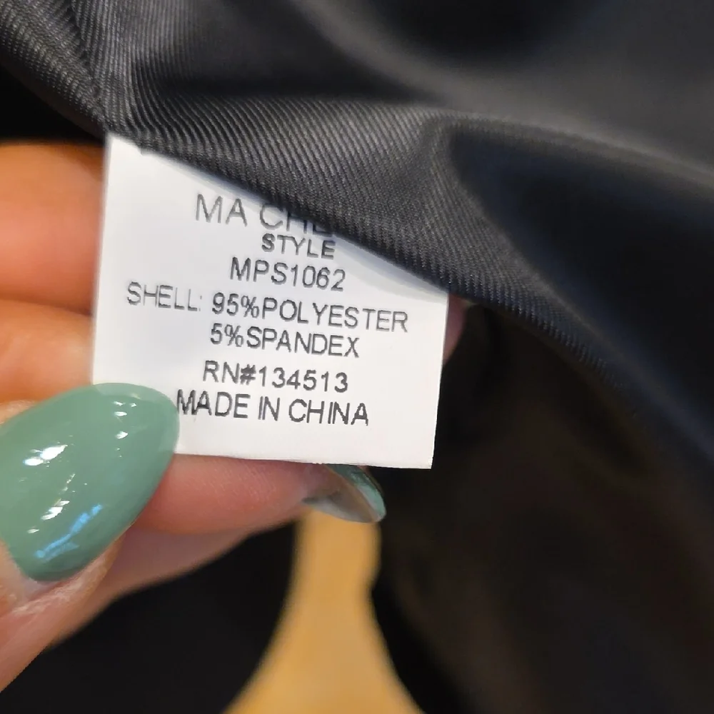 Chic Black Studded Women's Blazer - Picture 8 of 9